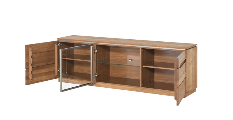 Meuble TV ou buffet en bois de chêne Monténégro 26 - LoftStory