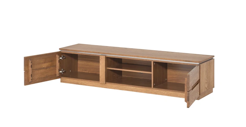 Meuble TV en bois de chêne Monténégro 25 - LoftStory