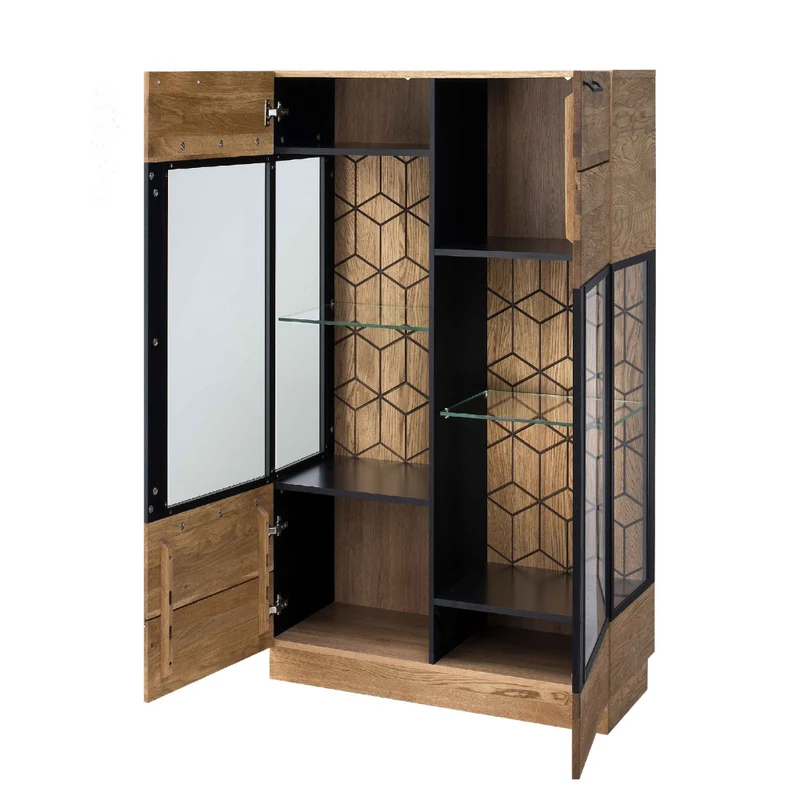 Vitrine en bois de chêne Mozaik 15 - LoftStory