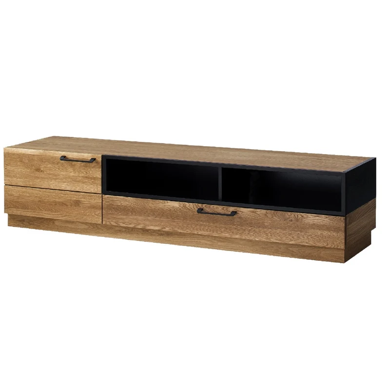 Meuble TV en bois de chêne Mozaik 25 - LoftStory