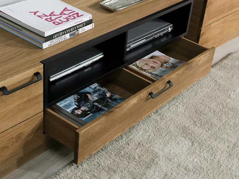 Meuble TV en bois de chêne Mozaik 25 - LoftStory