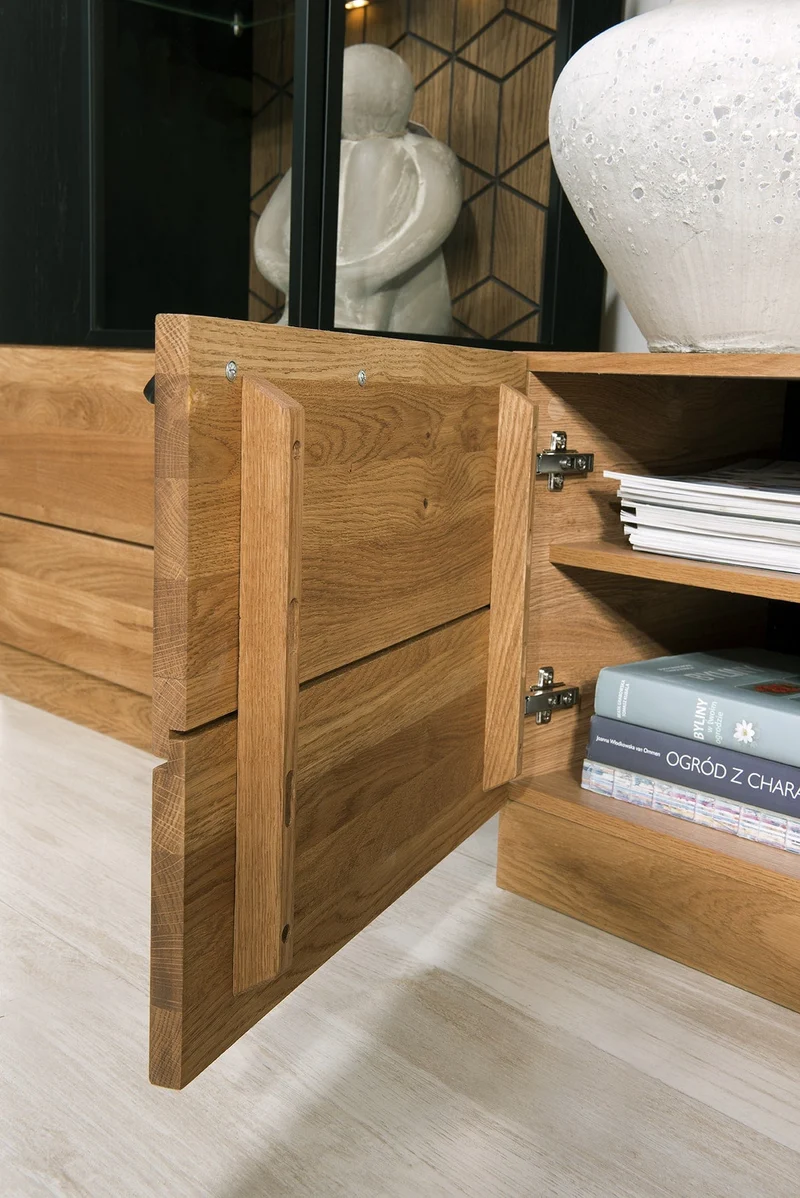 Meuble TV en bois de chêne Mozaik 25 - LoftStory
