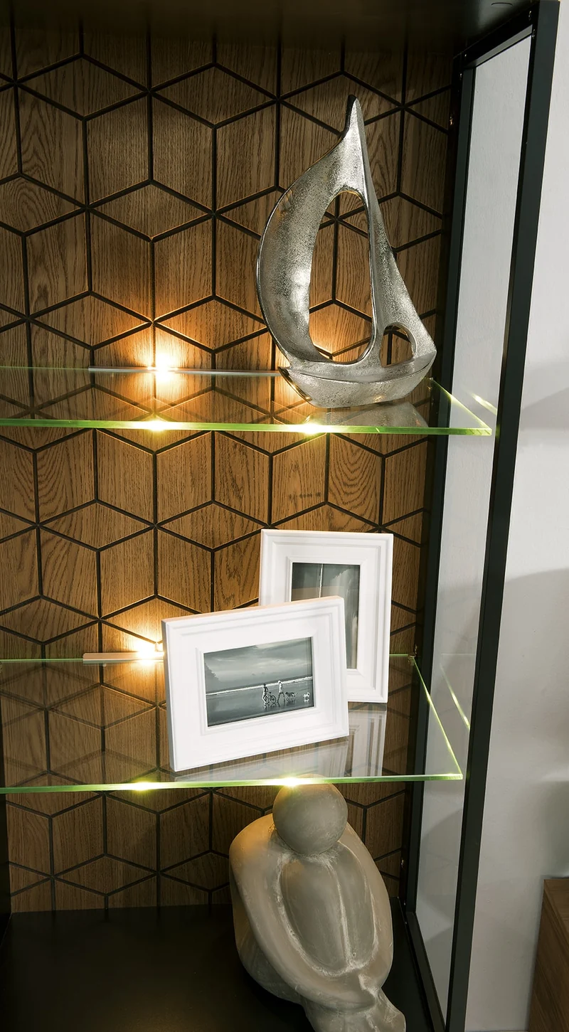 Vitrine en bois de chêne Mozaik 12 - LoftStory
