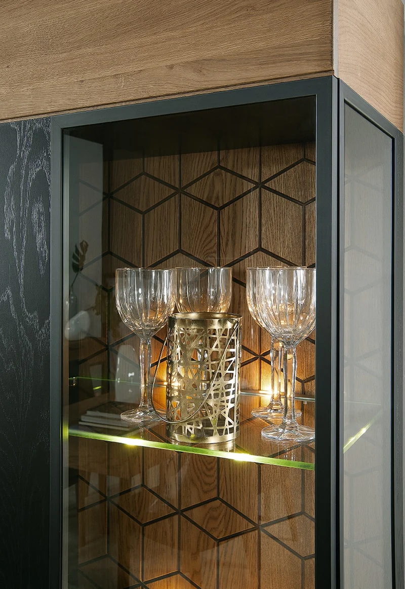Vitrine en bois de chêne Mozaik 10 - LoftStory