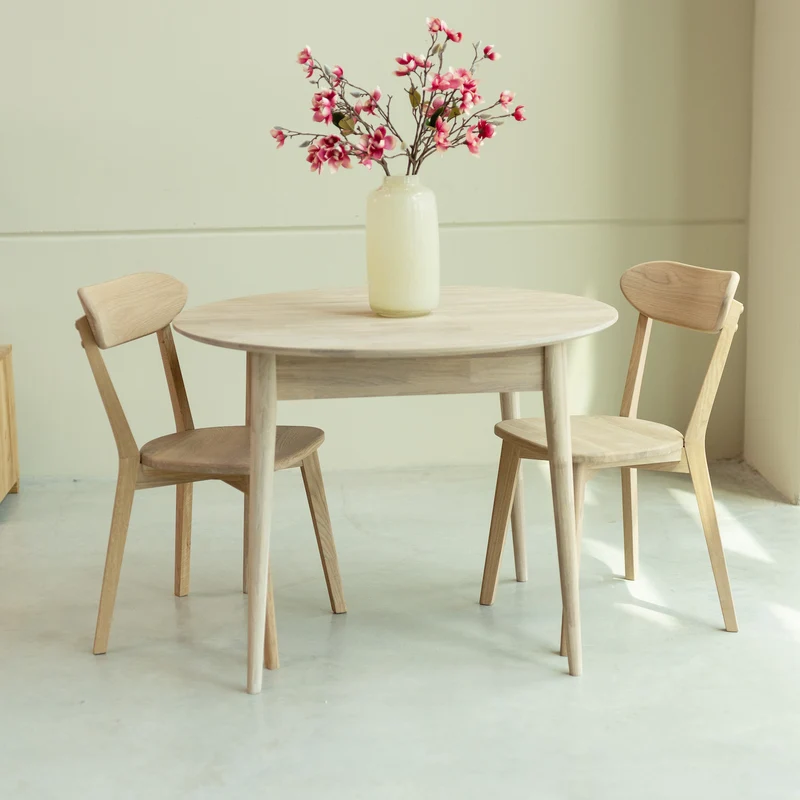 Table à manger ronde extensible en chêne massif Escandi 6 - NordicStory