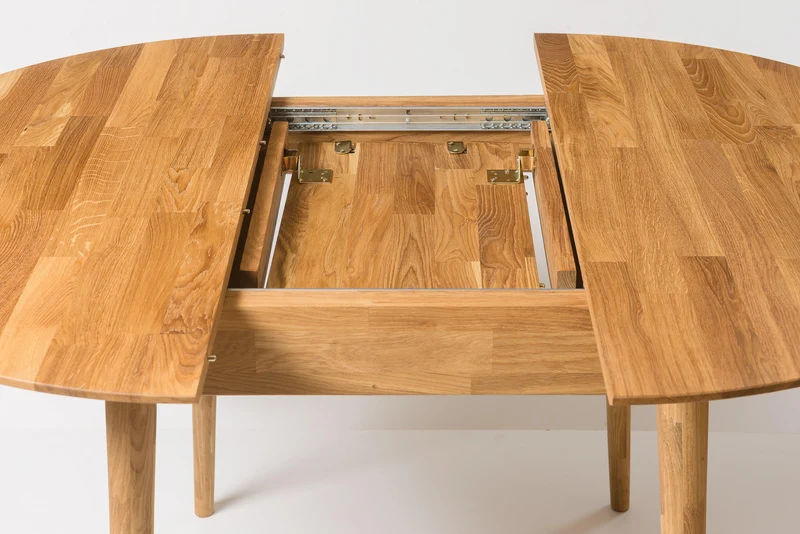 Table à manger ronde extensible en chêne massif Escandi 6 - NordicStory