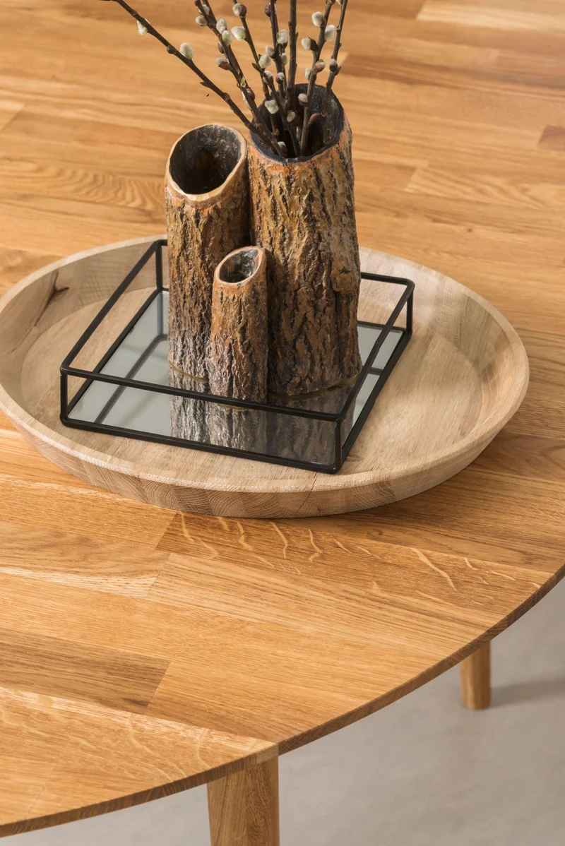 Table à manger ronde extensible en chêne massif Escandi 6 - NordicStory