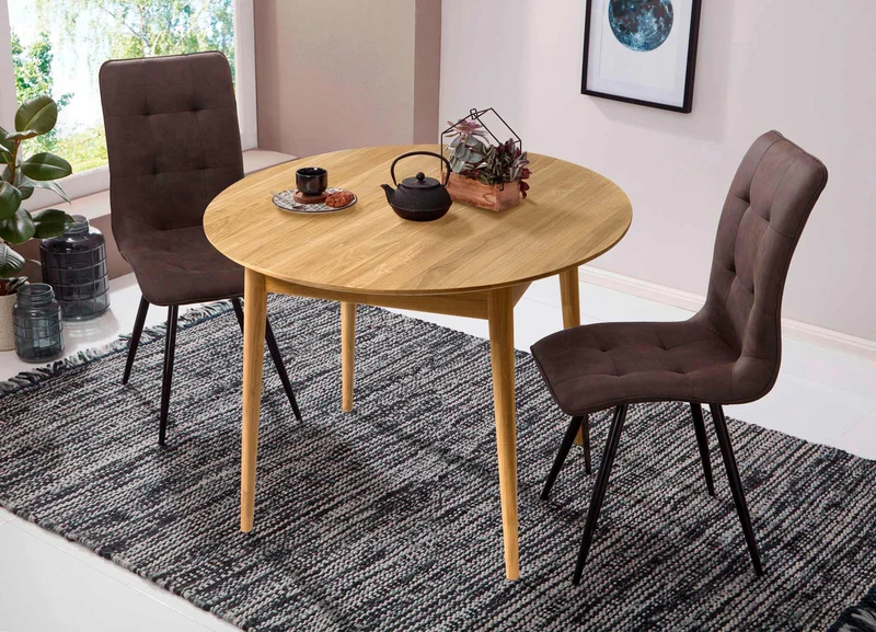 Table à manger ronde extensible en chêne massif Escandi 6 - NordicStory