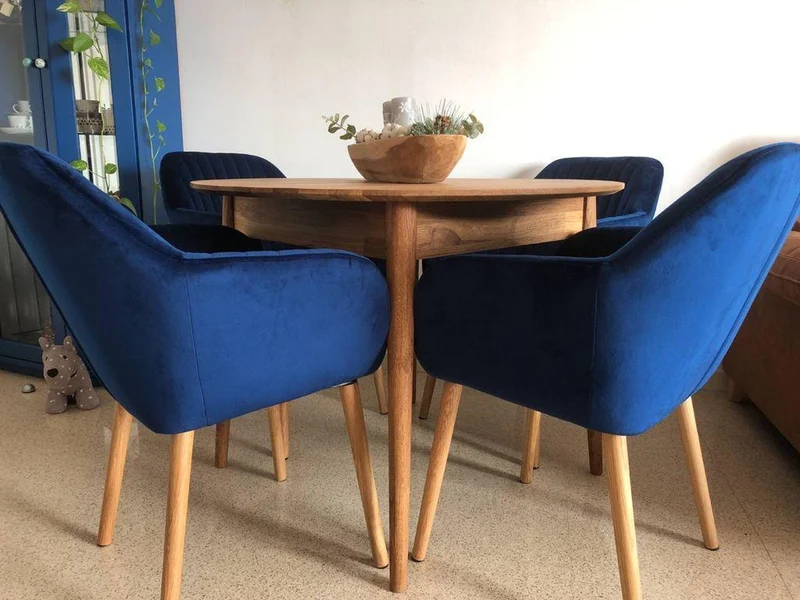 Table à manger ronde extensible en chêne massif Escandi 6 - NordicStory