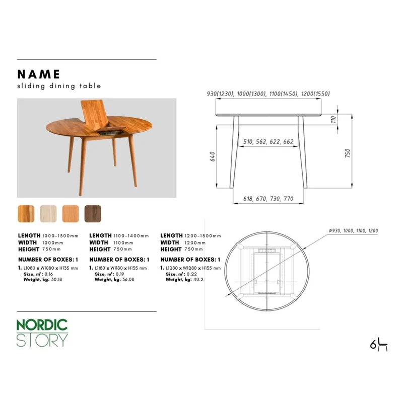 Table à manger ronde extensible en chêne massif Escandi 6 - NordicStory