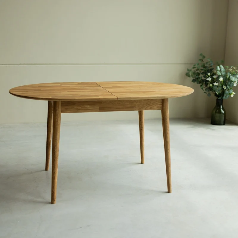 Table à manger ovale extensible en chêne massif Escandi 2 - NordicStory