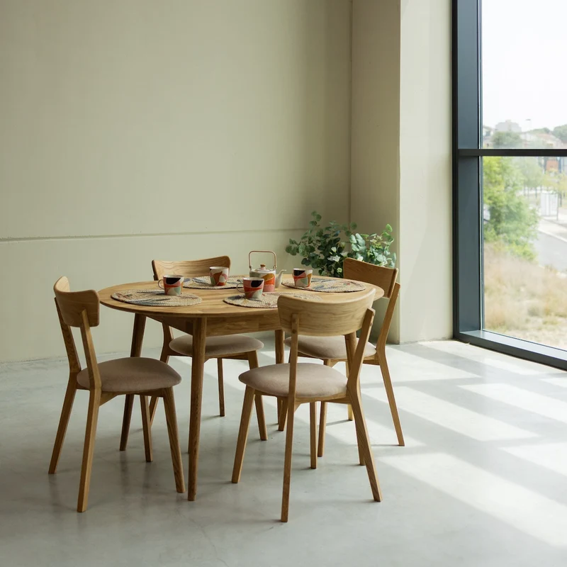 Table à manger ovale extensible en chêne massif Escandi 2 - NordicStory