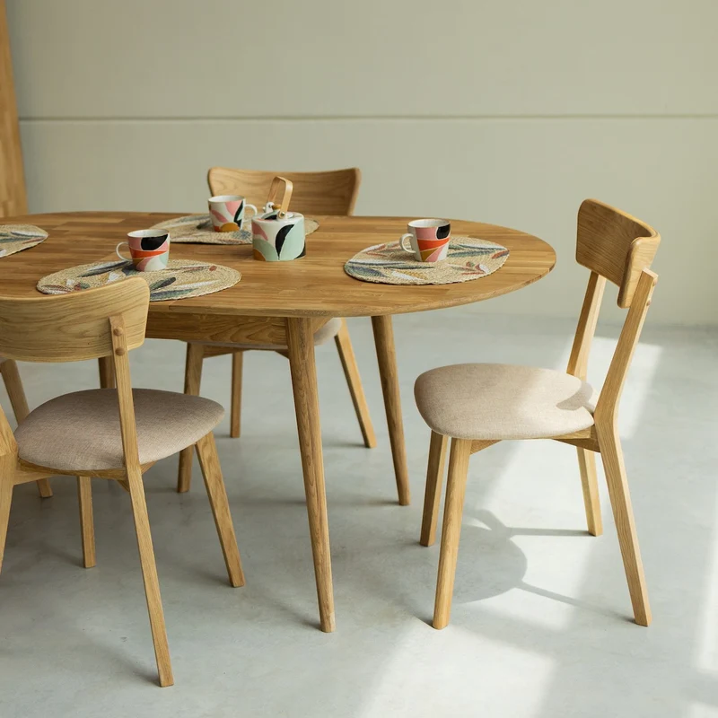 Table à manger ovale extensible en chêne massif Escandi 2 - NordicStory