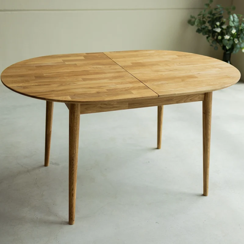 Table à manger ovale extensible en chêne massif Escandi 2 - NordicStory