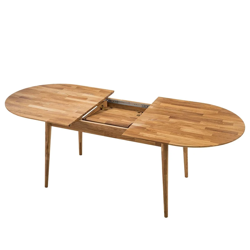 Table à manger ovale extensible en chêne massif Escandi 2 - NordicStory