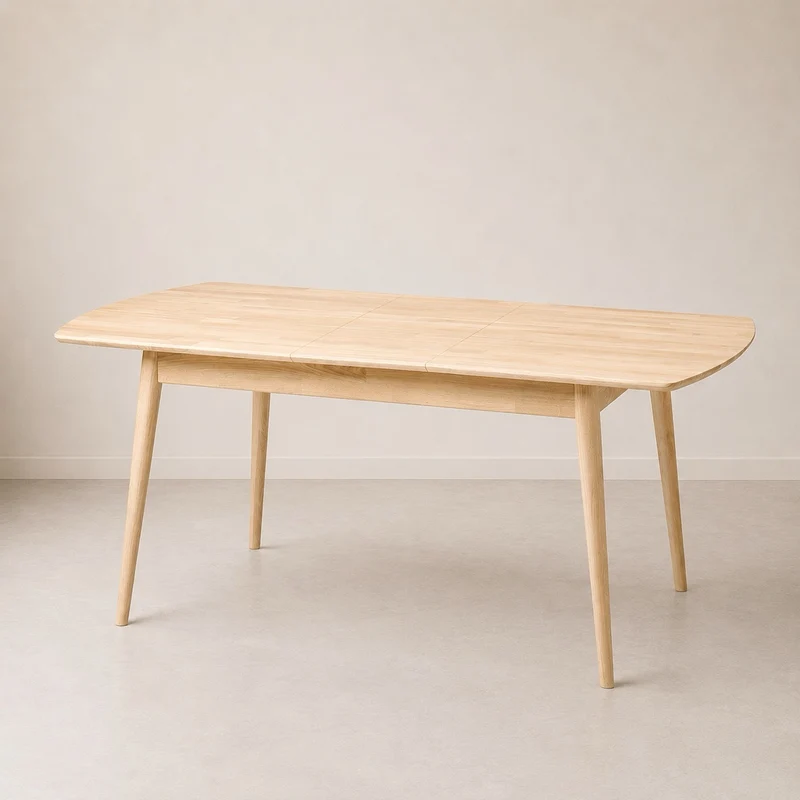 Table à manger rectangulaire extensible en chêne massif Escandi - NordicStory