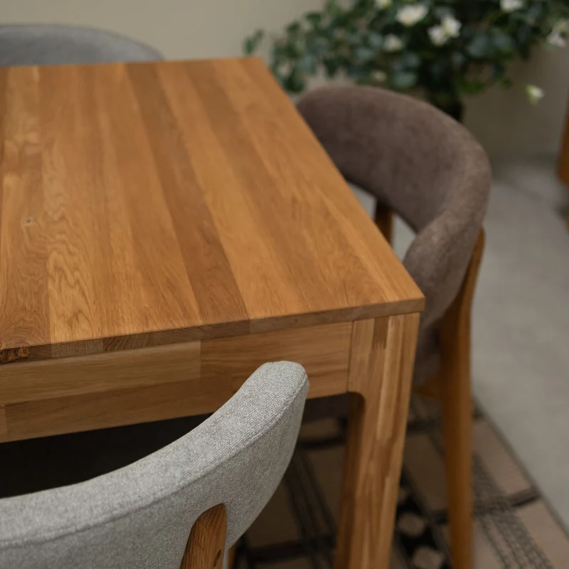 Table à manger extensible en bois massif de chêne Marsi - NordicStory