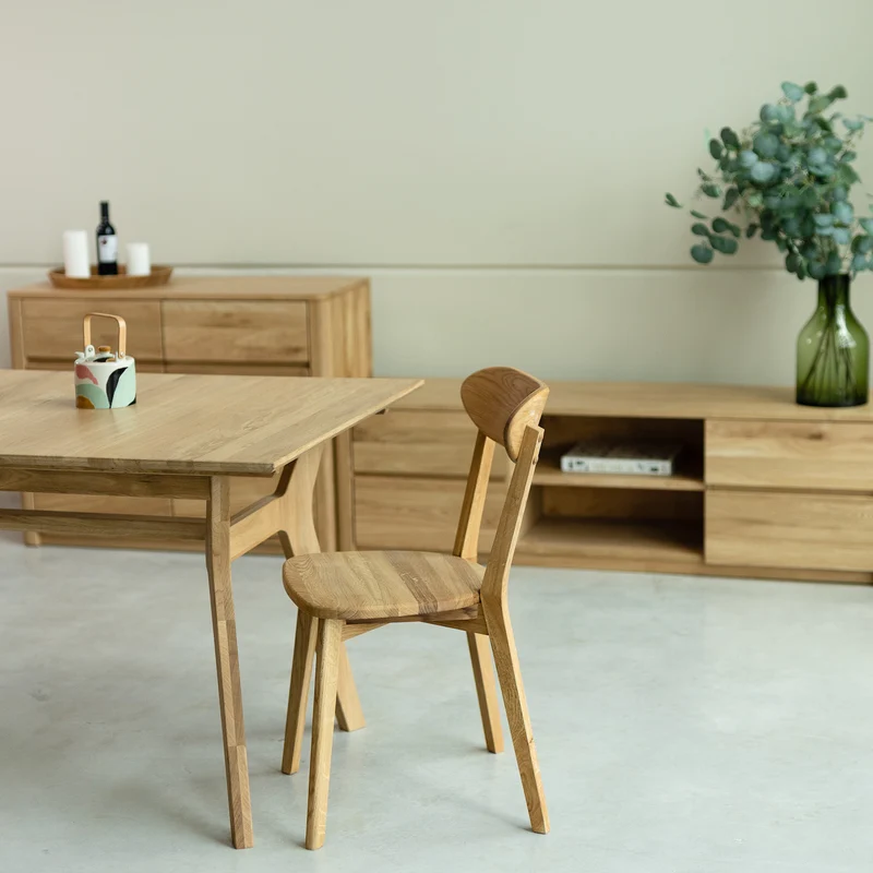 Table à manger extensible en bois massif de chêne Harold - NordicStory