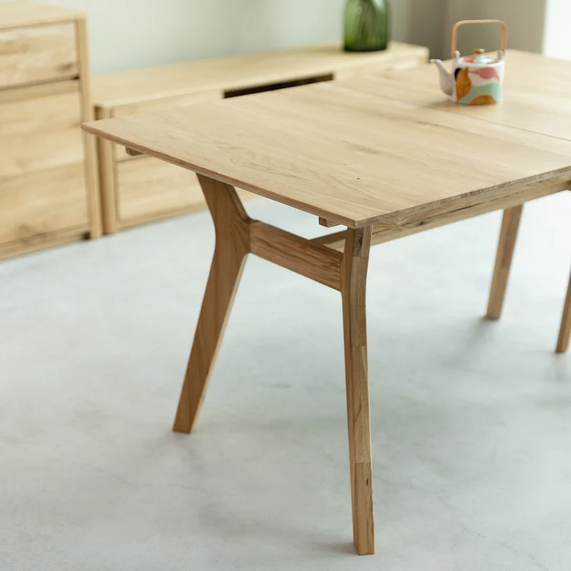 Table à manger extensible en bois massif de chêne Harold - NordicStory