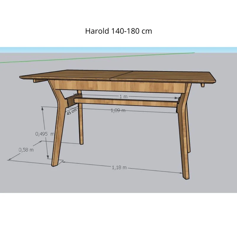 Table à manger extensible en bois massif de chêne Harold - NordicStory