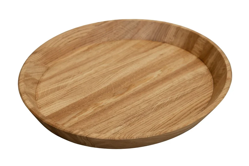 Plateau décoratif ovale en bois massif de chêne Lola - NordicStory