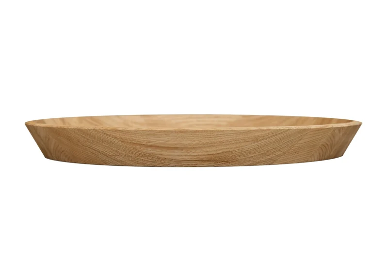 Plateau décoratif ovale en bois massif de chêne Lola - NordicStory