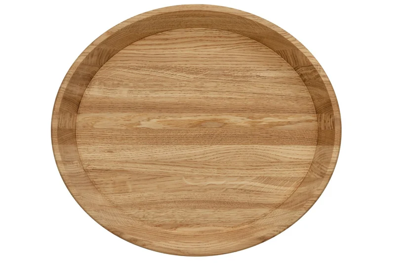 Plateau décoratif ovale en bois massif de chêne Lola - NordicStory