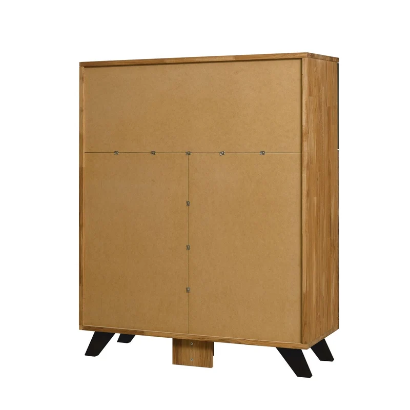 Commode vitrée en bois massif de chêne Moritz 1 - NordicStory