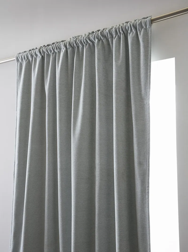 Rideau galon fronceur 140 x 260 cm Occultant + polaire BJORN Eucalyptus