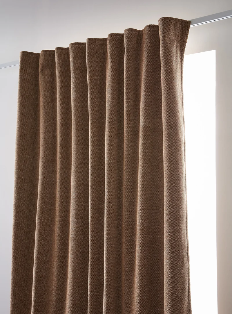 Rideau galon fronceur 140 x 260 cm Occultant + polaire BJORN Camel
