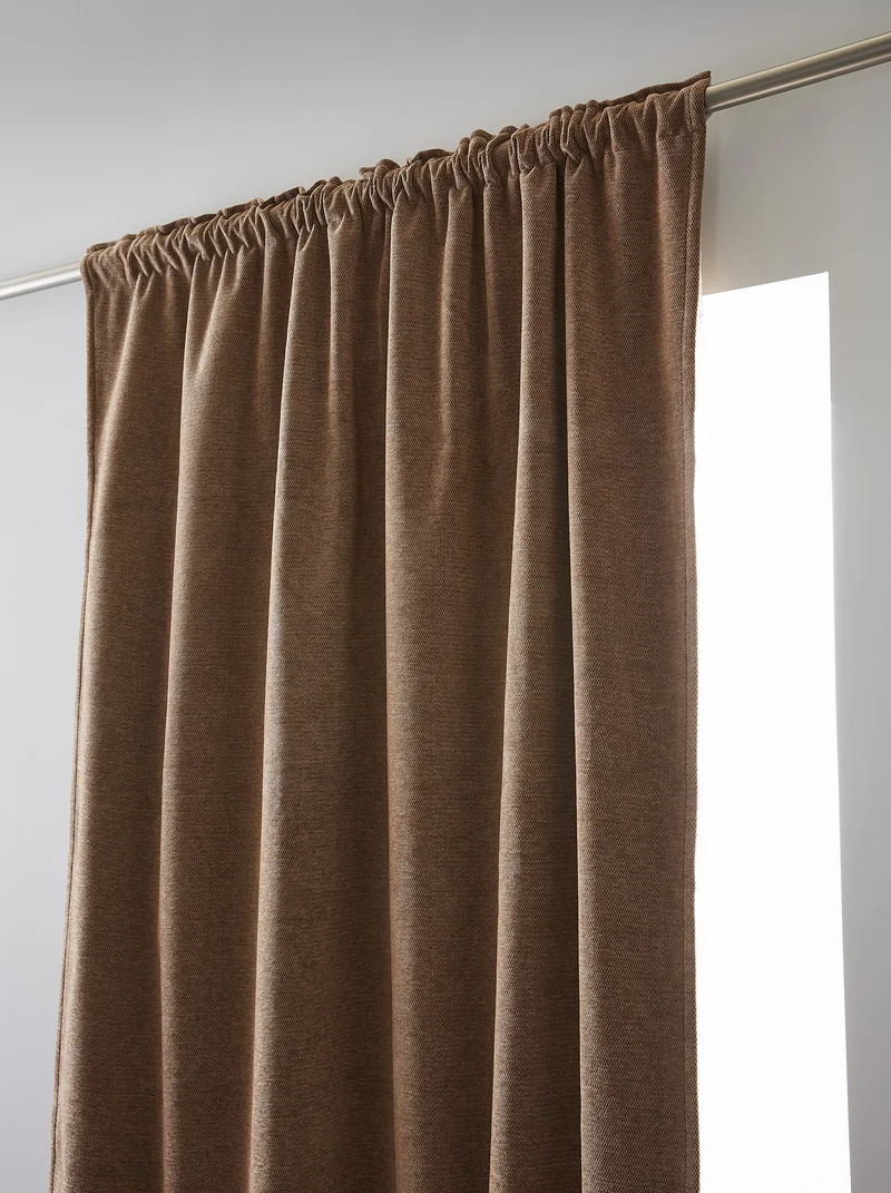 Rideau galon fronceur 140 x 260 cm Occultant + polaire BJORN Camel