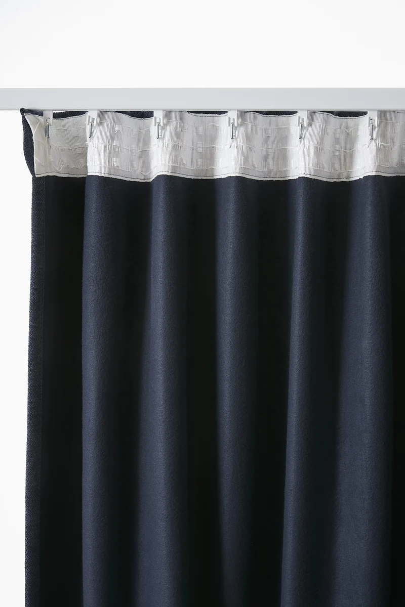 Rideau galon fronceur 140 x 260 cm Occultant + polaire BJORN Minuit