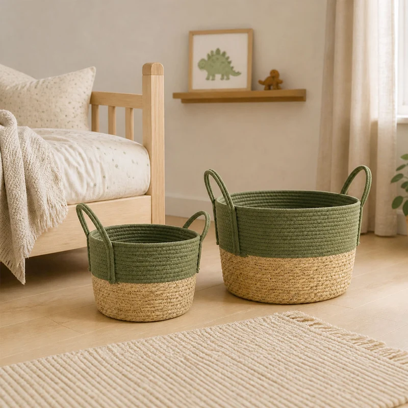 Petit Panier Rangement Vert