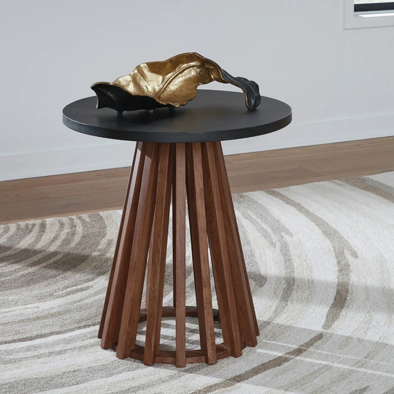 Table de bout en bois/MDF bicolore - Kallari