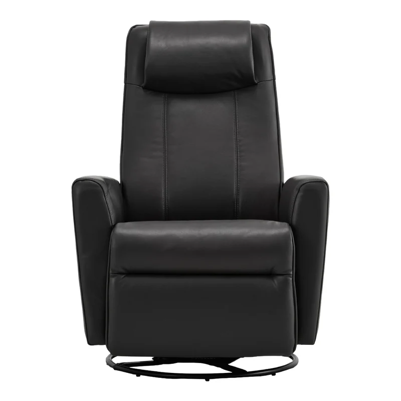 Fauteuil berçant, pivotant et inclinable motorisé en cuir - 2561