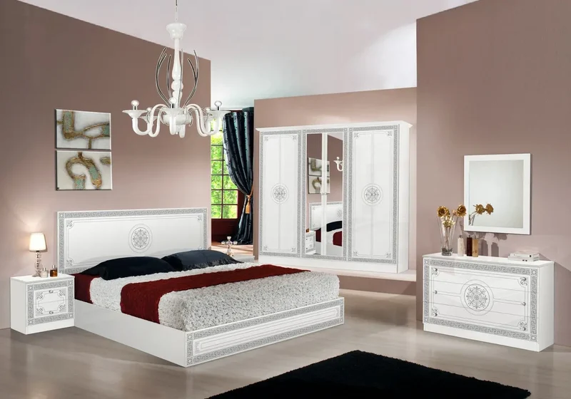 Chambre versace pas cher blanc LUNA