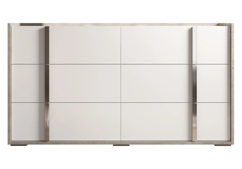 Lit 160x200 chevets blanc béton – Treviso