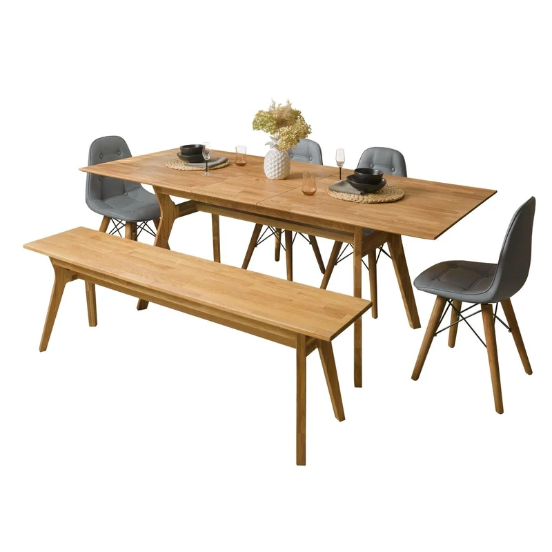 Banc en bois massif de chêne Harold – NordicStory