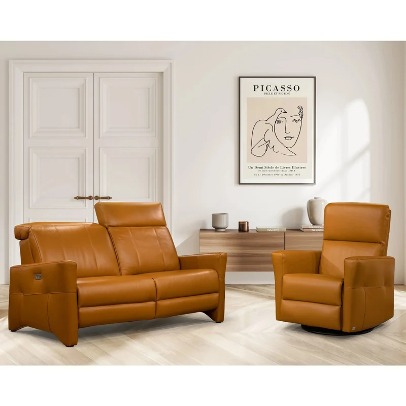 Sofa condo inclinable motorisé en tissu - Lexie