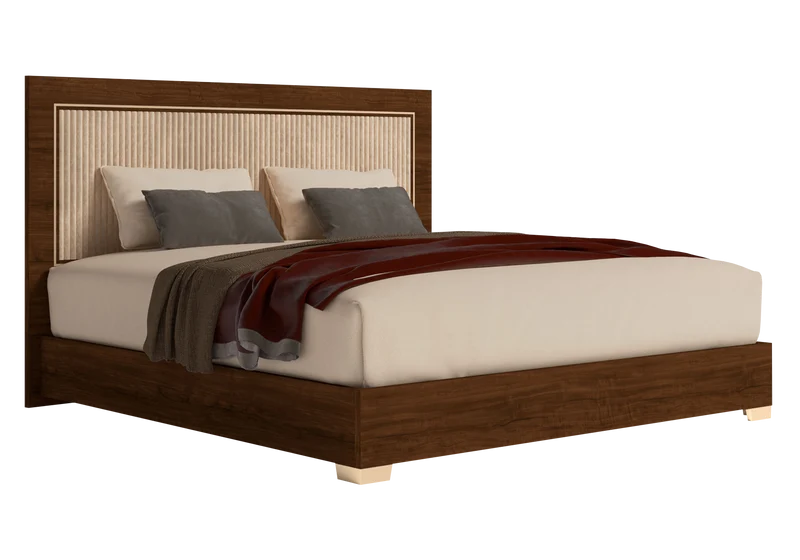 Chambre complète 160x200 noyer laqué – Eva