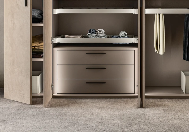 Armoire 3 portes design italien effet pierre - Dune