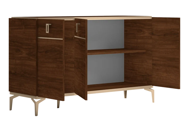 Buffet 4 portes noyer – Eva