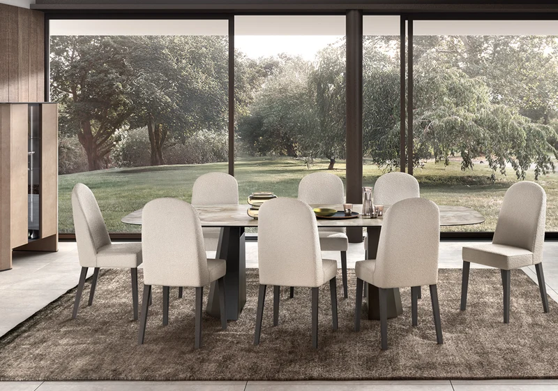 Table à manger extensible marbre design – Dune