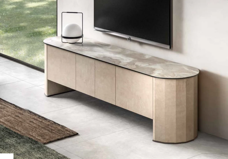 Meuble TV design italien effet pierre – Dune