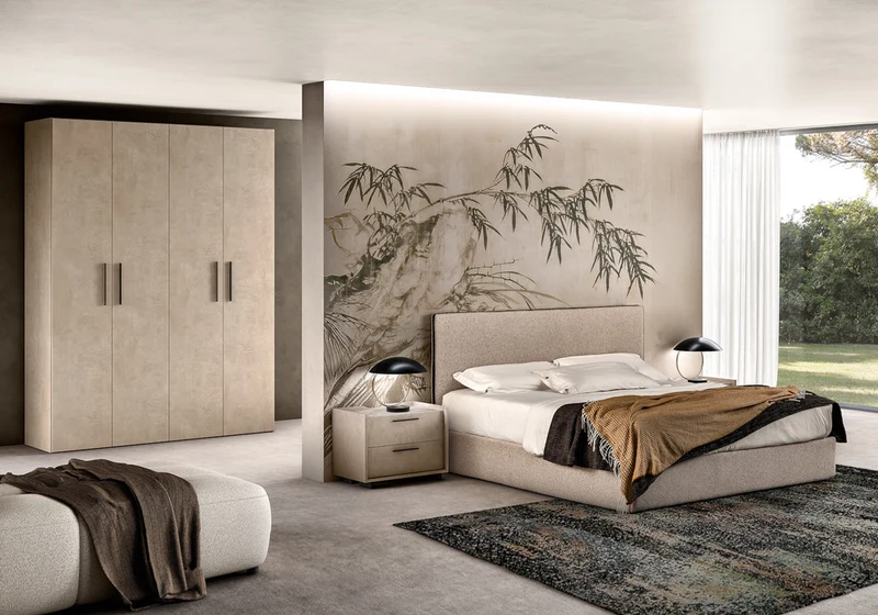 Chambre complète 160x200 avec armoire - Dune