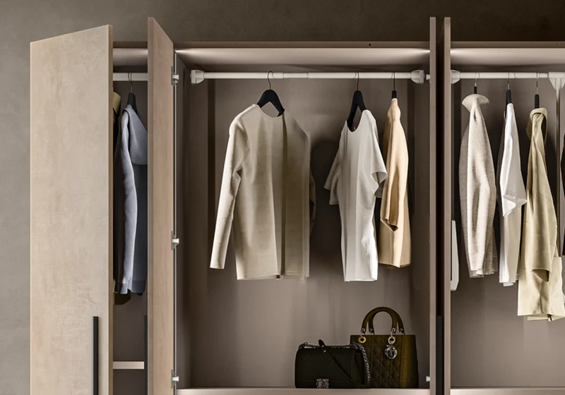 Armoire 3 portes design italien effet pierre - Dune