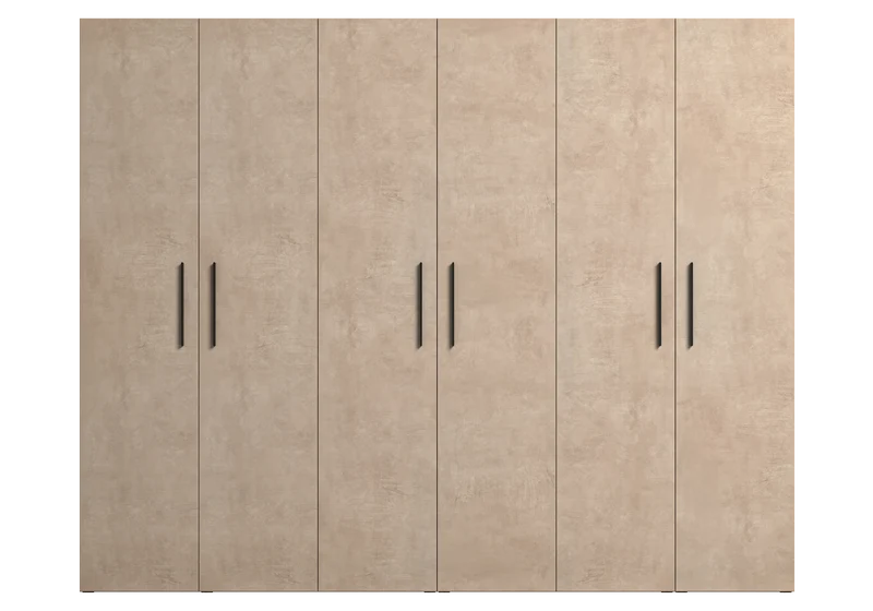 Armoire 6 portes design italien effet pierre – Dune