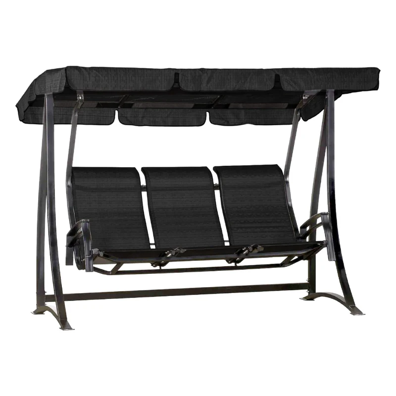 Balancelle 3 places en tissu avec une structure en aluminium - Kaza