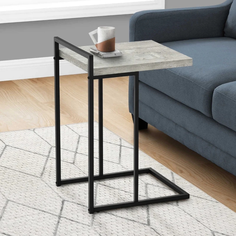 Table d'appoint en MDF/stratifé et métal noir - I 3631-3635