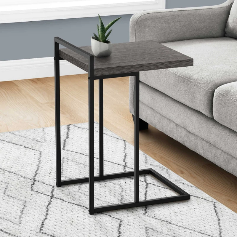 Table d'appoint en MDF/stratifé et métal noir - I 3631-3635